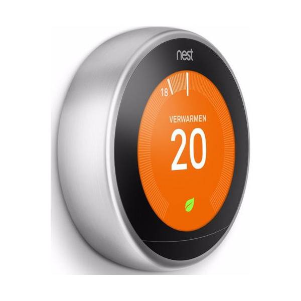 Display Nest Con Batterie Solo Display Termostato Google Nest 3a Generazione - Acciaio Inox, Circolare, Compatibile Con Tutti I Modelli Nest 3 Termostato Wifi Caldaia