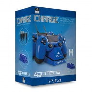 4Gamers Dual Charge & Stand Blue - PS4 Controller