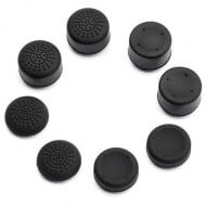 Ornate Analog Controller Thumbstick Silicone Grip Cap Cover 8X Black - PS4 Controller