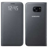 Samsung Flip Case Leather LED Θήκη EF-NG935PB Black - Galaxy S7 Edge SM-G935F