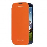 Samsung Flip Cover Case Θήκη EF-FI950BO Orange - Galaxy S4 I9500 / I9505 / I9515
