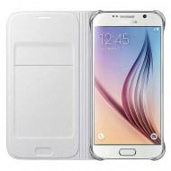 Samsung Flip Wallet Case Θήκη EF-WG920PW White - Galaxy S6 SM-G920F