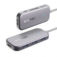 Adapter Blitzwolf BW-TH5 USB-C To HDMI 4K / 3x USB 3.0 / 1x USB-C PD / SD / MicroSD