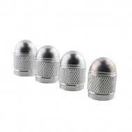 Valve Caps Aluminium Bullet Silver Ασημένια Καπάκια Βαλβίδων Αυτοκινήτου