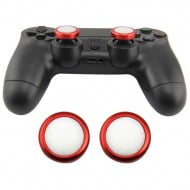Analog Caps Aluminium ThumbStick Grips Red - PS4 Controller