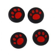 Analog Thumb Grips Silicone Caps Cover 4X Cats Paw Red