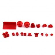 Buttons Plastic Set Mod Kits Red - PS4 Controller