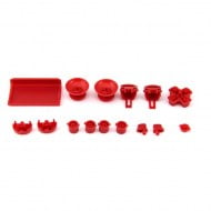 Buttons Plastic Set Mod Kits Red - PS4 V2 Controller