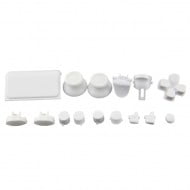 Buttons Plastic Set Mod Kits White - PS4 V2 Controller