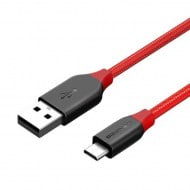 Cable AmpCore BlitzWolf BW-MC4 USB 2.0 Micro USB Male To USB-A Male Red 1m