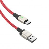Cable Braided BlitzWolf BW-TC21 USB 2.0 Cable USB-C Male To USB-A Male Red 1m