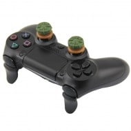 Extended Trigger R2 L2 Black & FPS Grips Caps Green - PS4 Controller