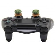 Extended Trigger R2 L2 Black & FPS Grips Caps Green - PS4 Controller