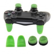 Extended Trigger R2 L2 Green & FPS Grips Caps Green Modern Warfare - PS4 Controller