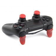 Extended Trigger R2 L2 Red & FPS Grips Caps Red Vortex - PS4 Controller