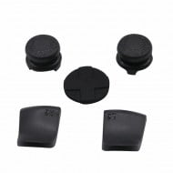 Extended Triggers R2 L2 Black & FPS Grips Caps Black - PS5 Controller