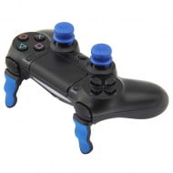 Extended Triggers R2 L2 Blue / Black & FPS Grips Caps Blue Vortex - PS4 Controller