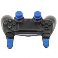 Extended Triggers R2 L2 Blue / Black & FPS Grips Caps Blue Vortex - PS4 Controller