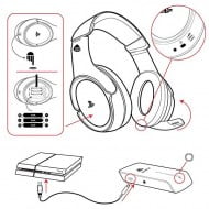 Headset 4Gamers Wireless Digital Stereo CP-RF01 Gaming - PS3 Cosnole