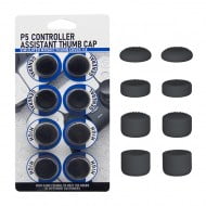Ornate Analog Controller Thumbstick Silicone Grip Cap Cover 8X Black - PS5 Controller