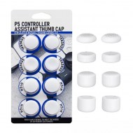 Analog Controller Thumb Stick Silicone Grip Cap Cover 8X White Ornate - PS5 Controller