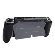 Protective Handle Grip Cover With Flip Black - Nintendo Switch OLED Console