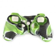 Silicone Case Skin Green / Black / White - PS3 Controller