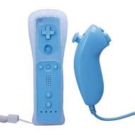 Remote Controller Motion Plus & Nunchuck Light Blue - Nintendo Wii / Wii U Controller