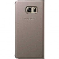 Samsung S-View Flip Cover Case Folio EF-CG928PF Gold - Galaxy S6 Edge Plus SM-G928F