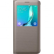 Samsung S-View Flip Cover Case Folio EF-CG928PF Gold - Galaxy S6 Edge Plus SM-G928F