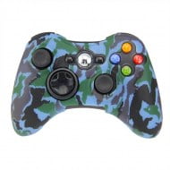 Silicone Case Skin Camouflage Blue - Xbox 360 Controller