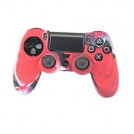 Silicone Case Skin Camouflage Red - PS4 Controller