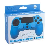 Silicone Skin + Analog Caps Grips Blue - PS4 Controller