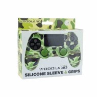Silicone Skin + Analog Caps Grips Camo Woodland - PS4 Controller