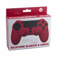 Silicone Skin + Analog Caps Grips Red - PS4 Controller