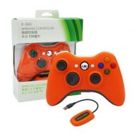 Wireless Gamepad Orange With Adapter - PC / Xbox 360 Controller